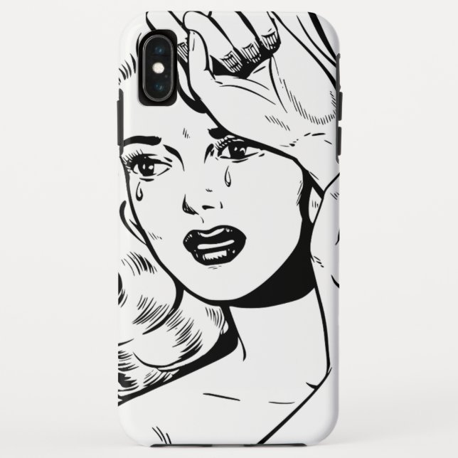 Coques Case-Mate iPhone Affaire téléphonique Retro Crier Woman (Dos)