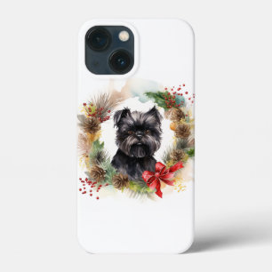 Case-Mate iPhone Case Affenpinscher Christmas Wreath Festive Pup