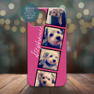 Coque Case-Mate iPhone Affichage de photos Instagram - 4 photos nom rose
