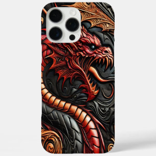 Coque iPhone 16 Pro Max Affichage du dragon rouge mythique