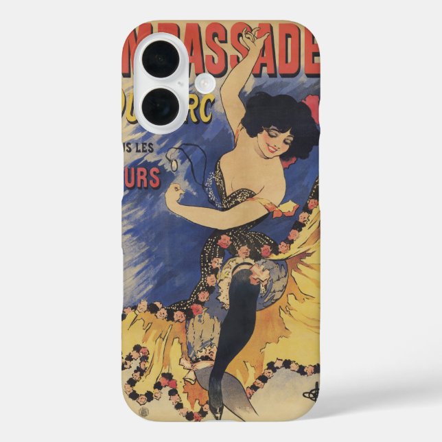 Coques Case-Mate iPhone Affiche ancienne Art nouveau danseuse française (Verso)