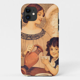 Coque iPhone 11 Affiche Antique d'Ange au Chocolat Français : Art 