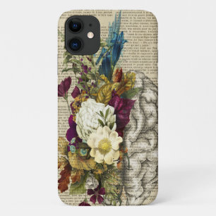 Case-Mate iPhone Case affiche d'anatomie du cerveau floral médical