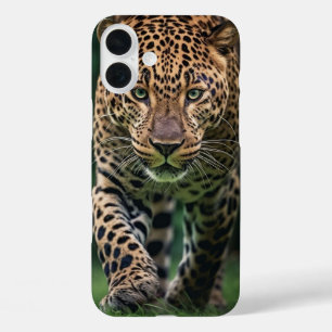 Coque Pour iPhone 16 Plus Affiche de faune de jungle de léopard majestueux