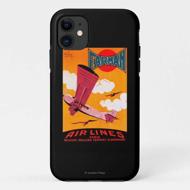 Coques Case-Mate iPhone Affiche de monoplan des lignes aériennes F-170 de (Dos)