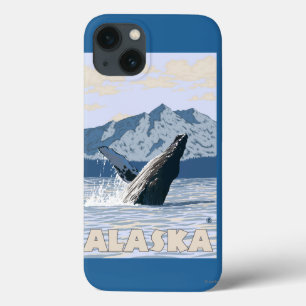 iPhone 13 Coque Affiche de Vintage voyage de baleine
