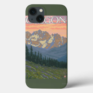 Coque Case-Mate iPhone Affiche de Vintage voyage de fleurs de ressort