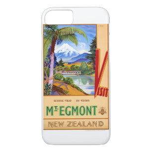 Coques Pour iPhone Affiche de Vintage voyage de Mt. Egmont Nouvelle