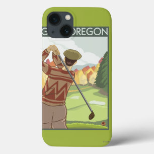 iPhone 13 Coque Affiche de Vintage voyage de scène d'OregonGolf