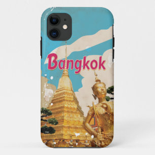 Coque Case-Mate iPhone Affiche de voyage vintage à Bangkok