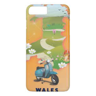 Case-Mate iPhone Case Affiche de voyage vintage carte du pays de Galles