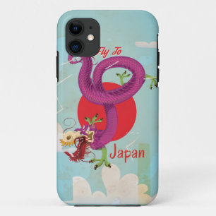 Coque Case-Mate Pour iPhone Affiche de voyage vintage Dragon Japon