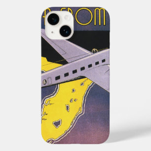 Coque Case-Mate iPhone Affiche de voyage vintage, Floride vue aérienne Av