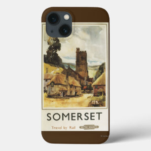 iPhone 13 Coque Affiche ferroviaire britannique de scène