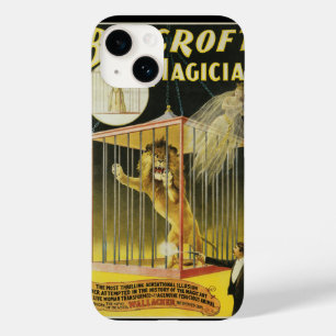 Coque Case-Mate iPhone Affiche Magique Vintage, Magicien Bancroft et Lion