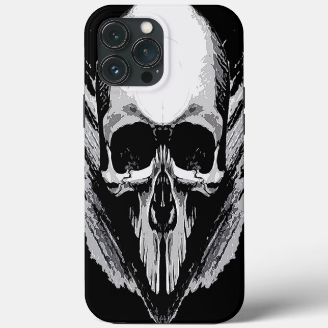 Coques Case-Mate iPhone Affiche vectorielle crâne (Verso)