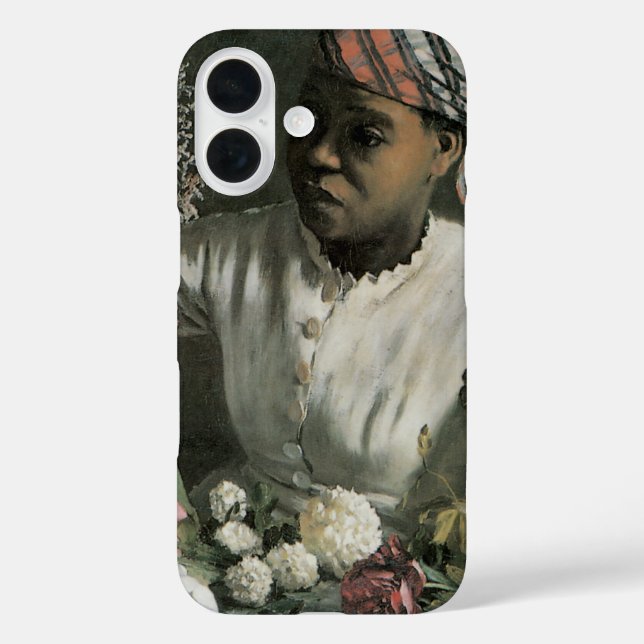 Coques Case-Mate iPhone African Woman Peonies par Frédéric Bazille, Fleurs (Verso)