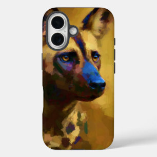 Coque Pour iPhone 16 Afrikanischer Wildhund Art