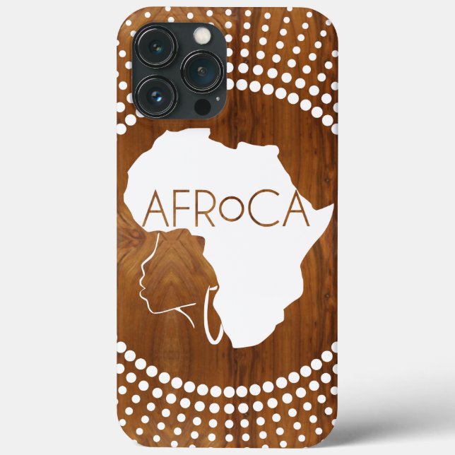 Coques Case-Mate iPhone AFRoCA FEMALE Afro plus Afrique apparence de grain (Verso)
