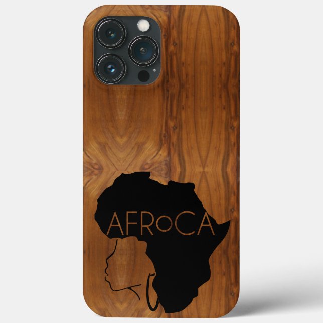 Coques Case-Mate iPhone AFRoCA FEMALE Afro plus Afrique apparence de grain (Verso)