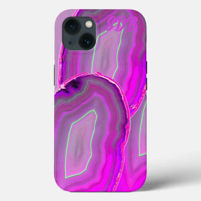 Coques Case-Mate iPhone Agate Bande, Tint Magenta, poli (Verso)