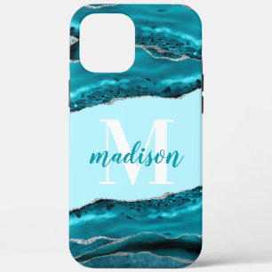 Case-Mate iPhone Case Agate bleu turquoise avec Parties scintillant arge