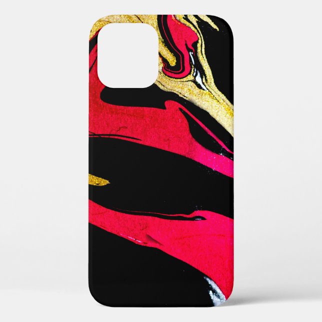 Coques Case-Mate iPhone Agate Crystal. Tourbillon doré, design artistique. (Verso)