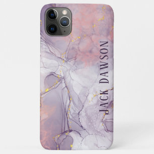 Case-Mate iPhone Case Agate de marbre violet et or Personnalisé