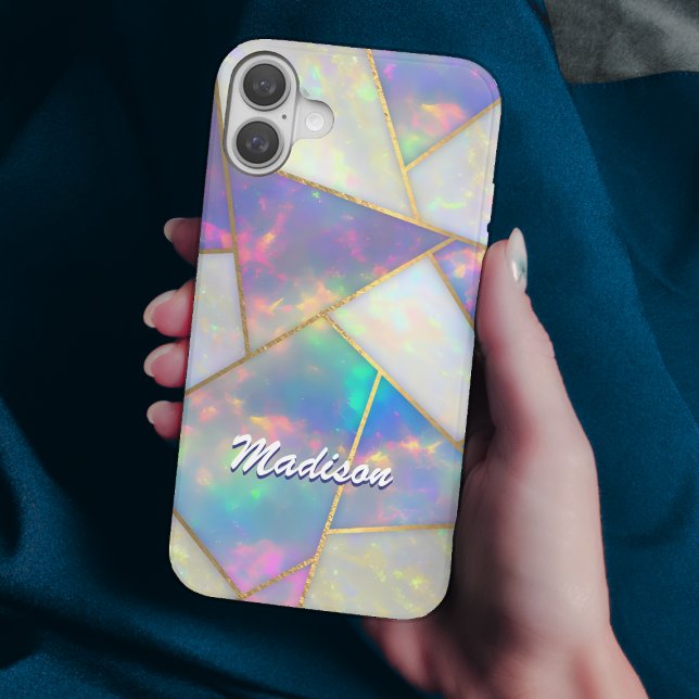 Coques Case-Mate iPhone Agate holographique élégant géométrique Coque-Mate (Créateur téléchargé)