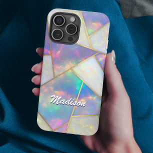 Coque iPhone 16 Pro Agate holographique élégant géométrique Coque-Mate