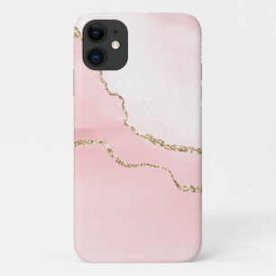 Case-Mate iPhone Case Agate rose vierge avec ruban or Élégant