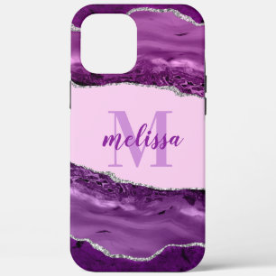 Case-Mate iPhone Case Agate violet avec Parties scintillant argentée Mon