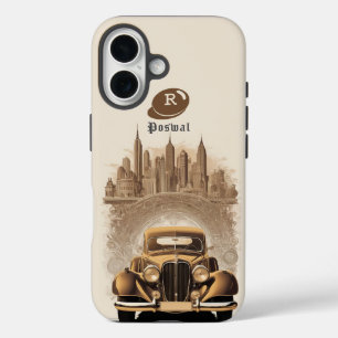 Coque Pour iPhone 16 Age d'or : Luxe Vintage à Manhattan
