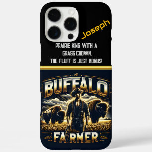 Coque iPhone 16 Pro Max Agriculteur de Buffalo avec troupeau à Dusk