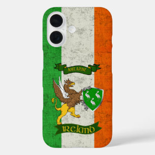Coque Pour iPhone 16 Ahearne Irish Shield & Griffin Personnalisé