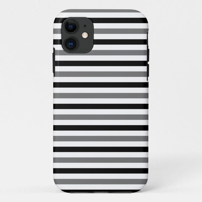 Coques Case-Mate iPhone Ahs motif rayures noires et blanches  (Dos)