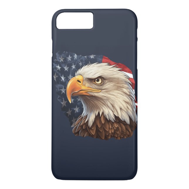 Coques Case-Mate iPhone Aigle à drapeau américain (Dos)