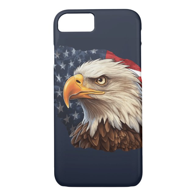 Coques Case-Mate iPhone Aigle à drapeau américain (Dos)