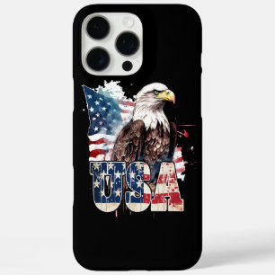 Coque iPhone 16 Pro Max Aigle américain à tête blanche 250e anniversaire d