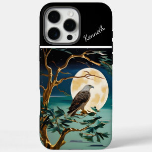 Coque iPhone 16 Pro Max Aigle d'or par la rivière Moonlit