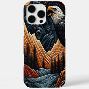 Coque iPhone 16 Pro Max Aigle en cuir Nature Design
