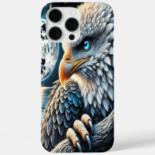Coque iPhone 16 Pro Max Aigle enchanté observant le ciel océanique lune
