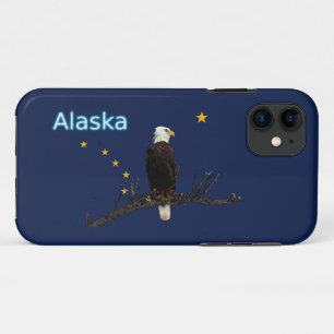 Coque iPhone 11 Aigle Et Drapeau De L'Alaska