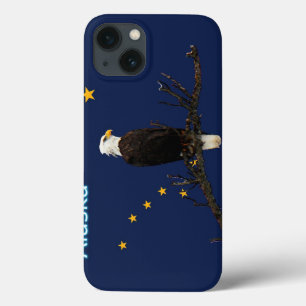 iPhone 13 Case Aigle Et Drapeau De L'Alaska