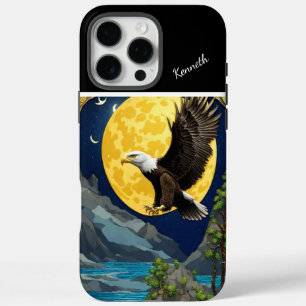 Coque iPhone 16 Pro Max Aigle Lune dans le Willow Tree