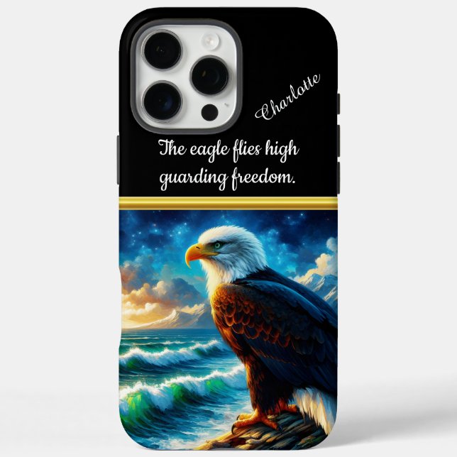 Coques Case-Mate iPhone Aigle majestueux surplombant les vagues tumultueus (Verso)