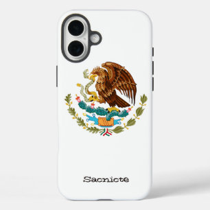 Coque Pour iPhone 16 Plus Aigle Mexicain Personnalisé