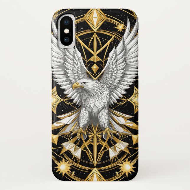 Coques Case-Mate iPhone Aigle Ornemental Argent (Dos)