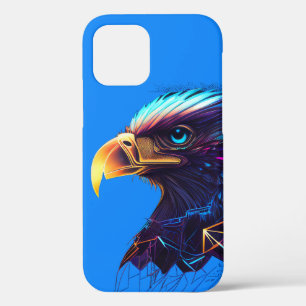 Case-Mate iPhone Case Aigle radiant futuriste bleu néon Coque-mât iPhone