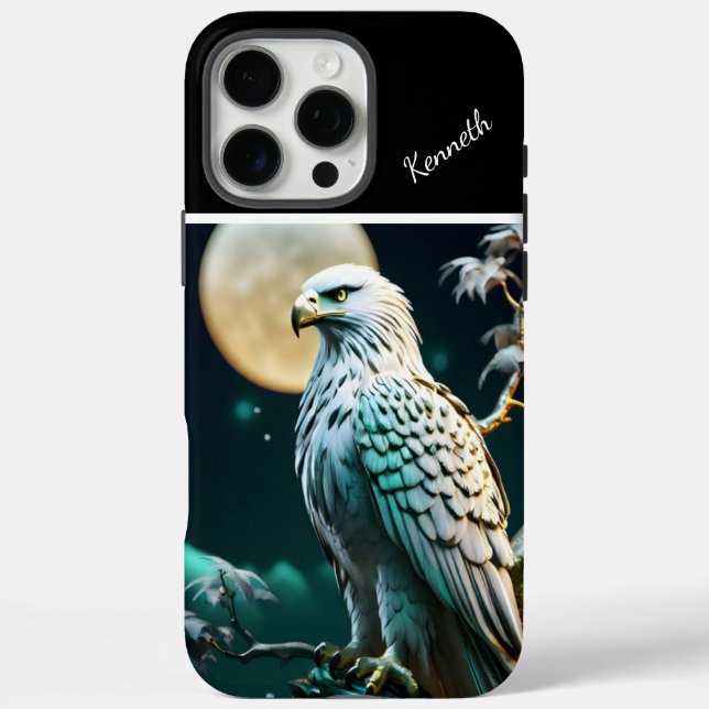 Coques Case-Mate iPhone Aigle Silhouetté Contre Une Pleine lune (Verso)